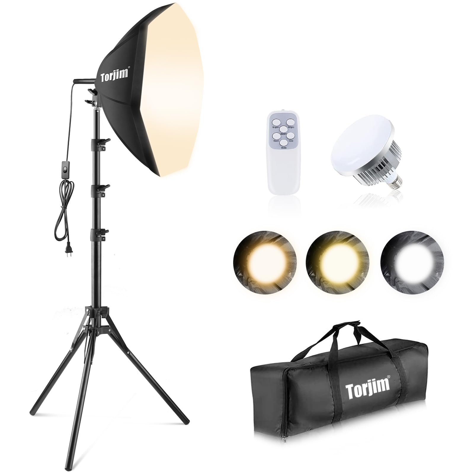 Amazon.com : Torjim Softbox Photography Lighting Kit, 20'' x 20